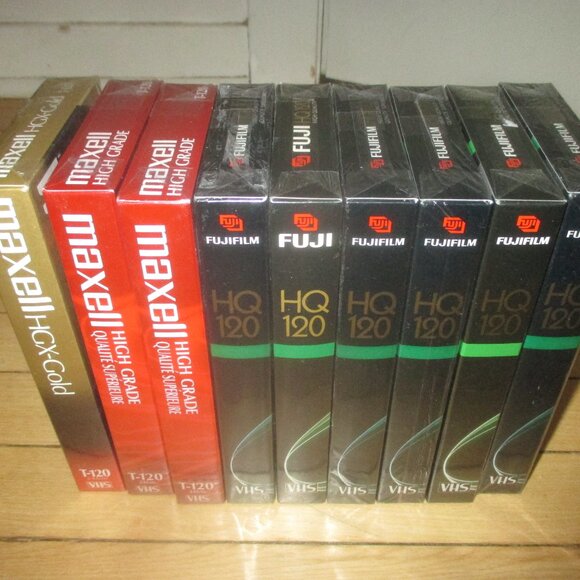 Lot of New Blank Video Cassettes Fuji HQ120x6 Maxell HGT-120sx2 / HGX-Goldx1 - Picture 5 of 7
